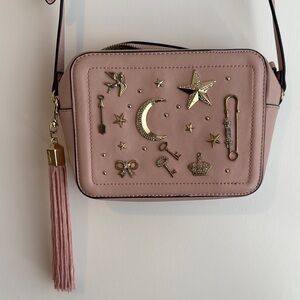Aldo Mauve Designer Crossbody Bag with Gold Accents